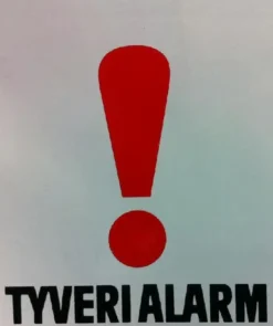 Tyverialarm mærkater