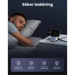 Ugreen 3-i-1 opladningsstander med QI2 15 W