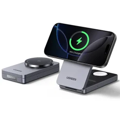 Ugreen 3-i-1 opladningsstander med QI2 15 W