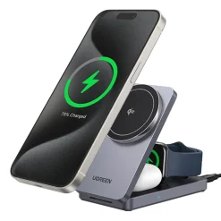 Ugreen 3-i-1 opladningsstander med QI2 15 W