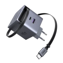 Ugreen Nexode 65W GaN-oplader med udtrækkeligt USB-C-kabel