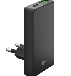 USB-A + USB-C multilader 45W - Sort