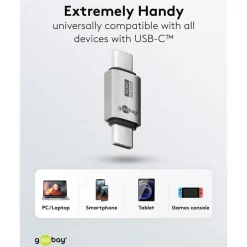 USB-C-adapter lige, USB4, 40 Gbit/s, 240 W