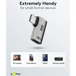 USB-C-adapter med 90° horisontal vinkel - USB4