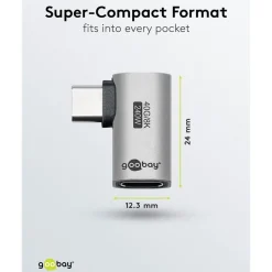 USB-C-adapter med 90° horisontal vinkel - USB4