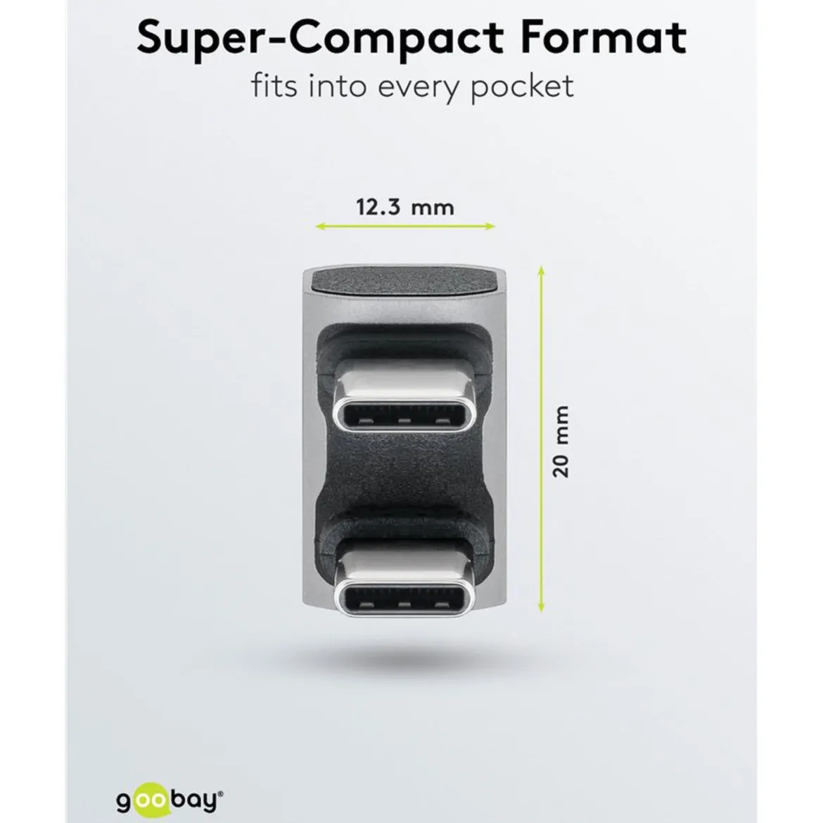 USB-C-adapter 180° U-formet med USB4