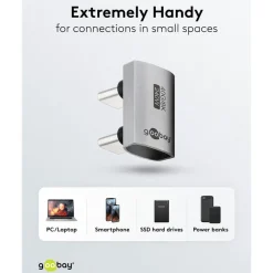 USB-C-adapter 180° U-formet med USB4