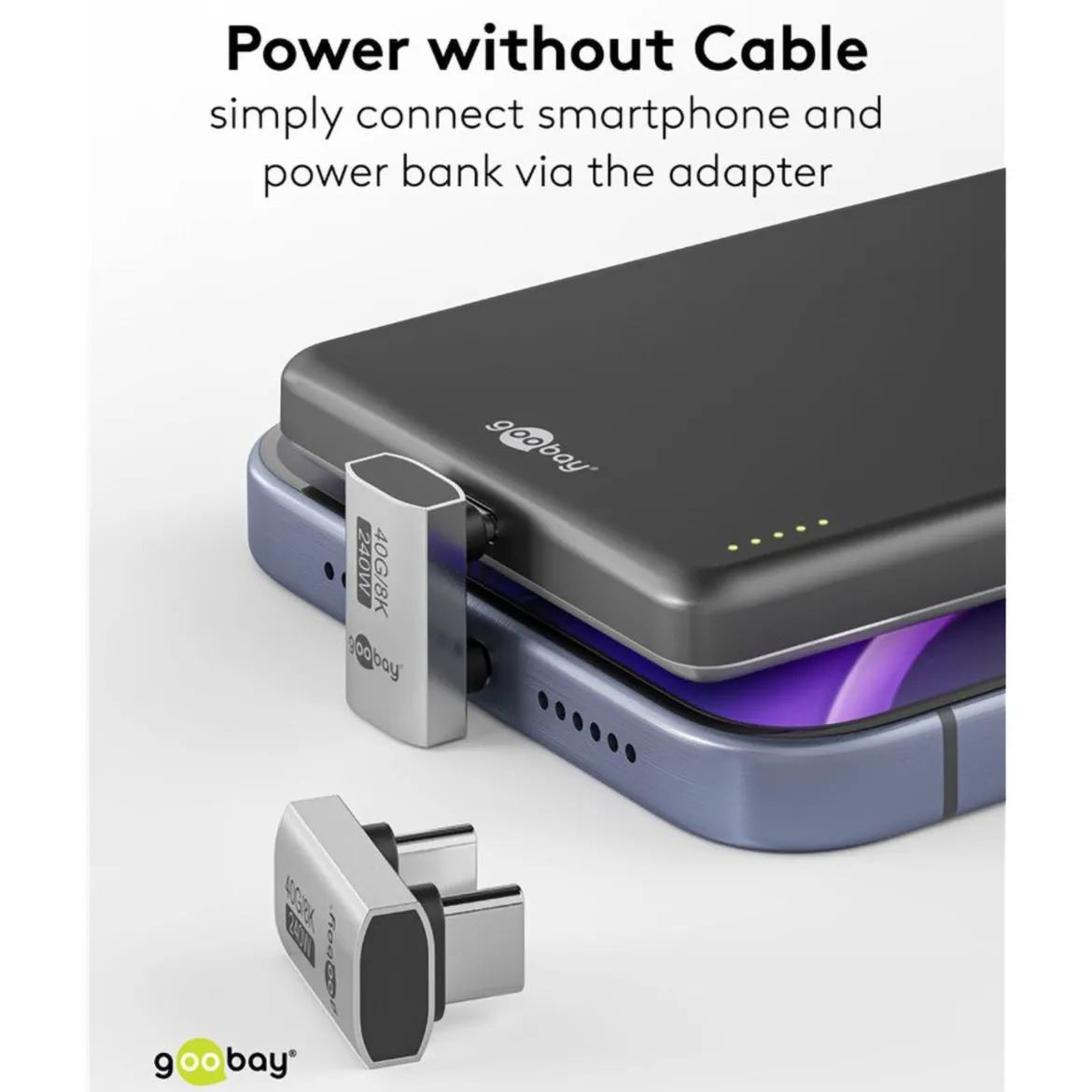 USB-C-adapter 180° U-formet med USB4