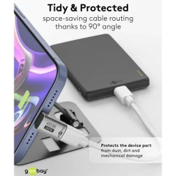 USB-C-adapter 90° vinklet med USB4-understøttelse