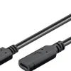USB-C‑forlængerkabel 1 m – sort