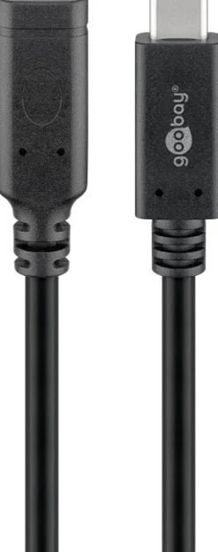 USB-C‑forlængerkabel 1 m – sort