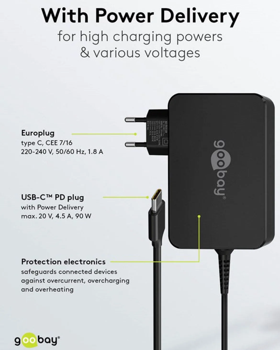 USB-C oplader til bærbar computer 90W