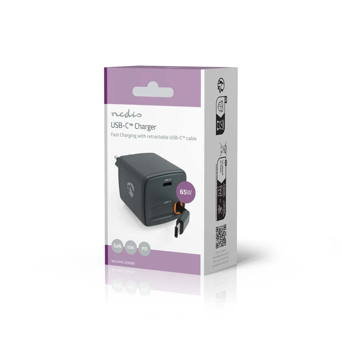 USB-C Oplader - 65W - 0.75M