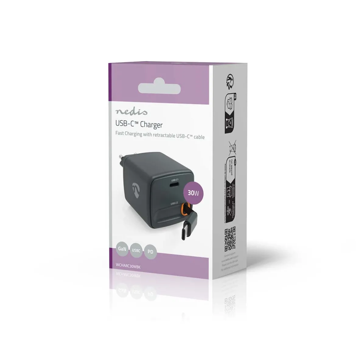 USB-C Oplader - 30W - 0.75M