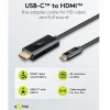 USB-C til HDMI kabel - 1 m - Sort