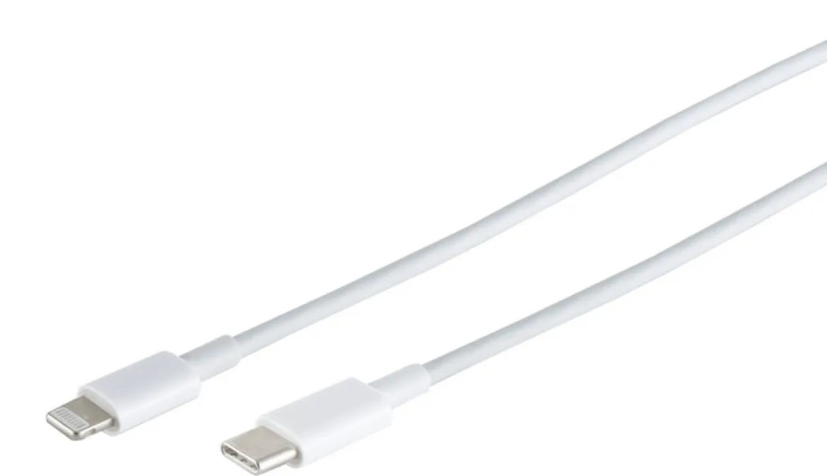 USB-C til Lightning-kabel - Hvid - 2 m