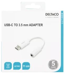 USB-C til 3,5 mm-adapter, aktiv med DAC