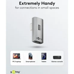 USB-C-vinkeladapter 90° med USB4-understøttelse