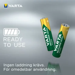 Varta Genopladelige AAA-batterier 1000 mAh 4-pakke