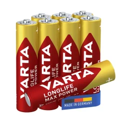 Varta Longlife Max Power AAA-batterier 8-pakke