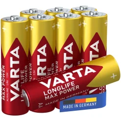 Varta Longlife Max Power AA-batterier 8-pakke