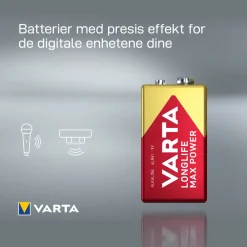 Varta Longlife Power Alkaline 9V-batteri 1-pakke
