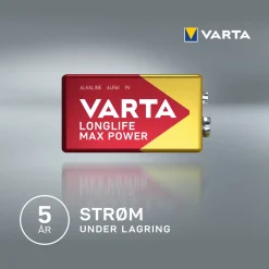 Varta Longlife Power Alkaline 9V-batteri 1-pakke