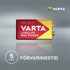 Varta Longlife Power Alkaline 9V-batteri 1-pakke
