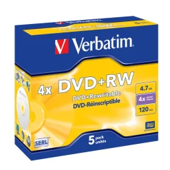 Verbatim DVD+RW i etui 5-pakke