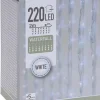 230V Lyskæde lysgardin - 220 LED - Udendørs - Kølig hvid