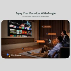 Wanbo bærbar projektor med Android TV og 360° gimbalstativ