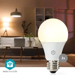 Wifi E27 LED pærer 806 ml - 2-pak