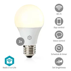 Wifi E27 LED pærer 806 ml - 2-pak