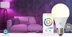 Wifi E27 LED pærer 806 ml - 2-pak