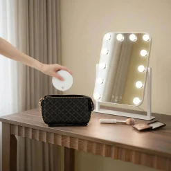 Wilfa EC Bright kompakt sminkespejl med LED, Hvid