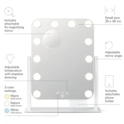 Wilfa Shine sminkespejl med LED-belysning