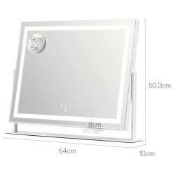 Wilfa Sparkle Stockholm sminkespejl med LED, 58 cm