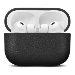 WOOLNUT Etui i læder til AirPods Pro 3-opladeretui - Sort