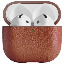 Woolnut læderetui til AirPods 5, Cognac