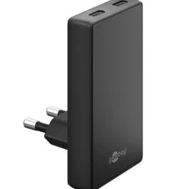 2xUSB-C multilader 45W - Sort